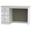 Balmoral White Gloss Desk with Crystal Effect Handles - White Gloss