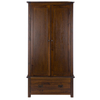 Boston Two Door One Drawer Wardrobe - Dark brown