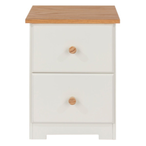 Colorado Two Drawer Petite Bedside Cabinet - Warm White