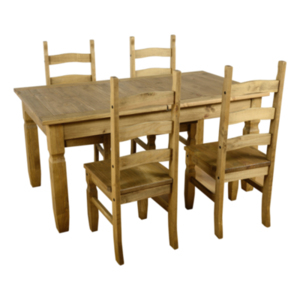 Corona Extending Dining Set with Four Chairs