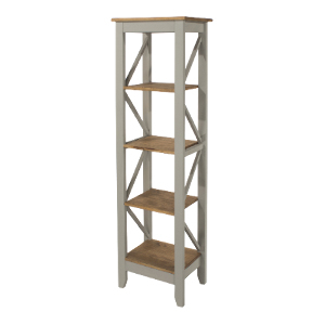 Corona Five Tier Narrow Grey Shelving Unit