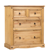 Corona Two plus Two Drawer Chest - Pine