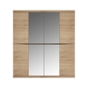 Kala Four Door Mirror Wardrobe - Oak
