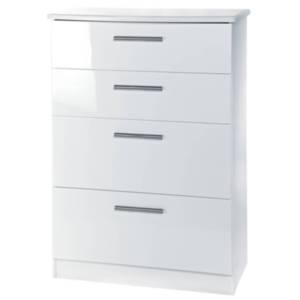 Kensington Four Drawer Deep Chest - White