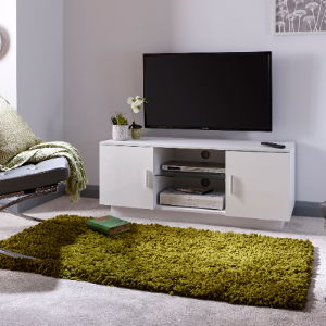 Lima High Gloss TV Unit - White