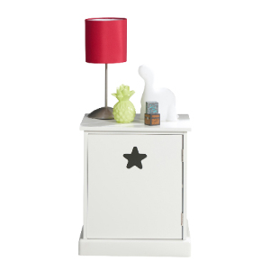 Little Stars Bedside Table - White