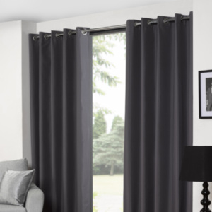 Melissa Blackout Curtains - Grey / 137cm / 117cm