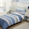Meredith Stripe Blue Kids Duvet Cover and Pillowcase Set - Blue