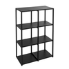 Metal Six Hole Shelving Unit - Black