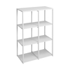 Metal Six Hole Shelving Unit - White
