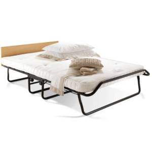 Opulence Folding Bed Frame with Pocket Mattress - Black & White / Double