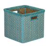 Palm Leaf Cuba Storage - Turquoise