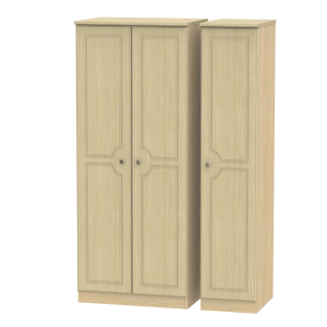 Pembury Triple Plain Wardrobe - Oak effect / 182.5cm