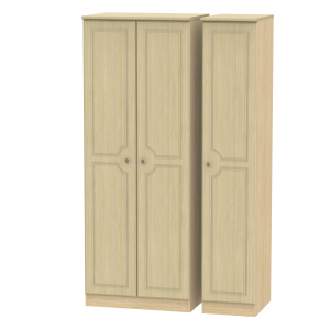 Pembury Triple Plain Wardrobe - Oak effect / 197cm