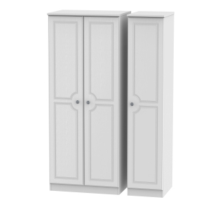 Pembury Triple Plain Wardrobe - White / 182.5cm