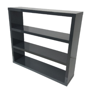 Puro High Gloss Bookcase - Charcoal