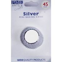Silver Mini Baking Cups 45 Pack