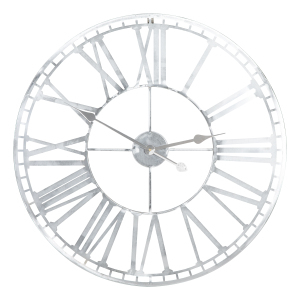 Silver Numeral Clock - Silver