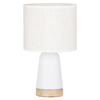 Wood Effect Touch Lamp - White