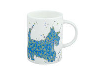 Scotty Dog Bone China Mug - Green