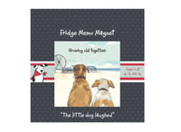 Scruffy Mutts "Growing Old Together" Fridge Magnet
