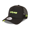 VR46 Black A-Frame Trucker Cap