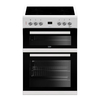 Beko EDC633W 60cm Electric Cooker in White Double Oven Ceramic Hob