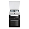Beko EDG6L33W 60cm Double Oven Gas Cooker in White Glass Lid FSD