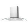 Candy CGM90NX 90cm Curved Glass Chimney Hood in Stainless Steel