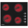 Candy CHK46C 60cm 4 Zone Frameless Ceramic Hob in Black Glass