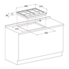 Hotpoint PCN641TIXH 60cm 4 Burner Gas Hob in St Steel Triple Wok Burne