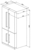 Smeg FQ60NPE American Style No Frost Fridge Freezer in Gloss Black