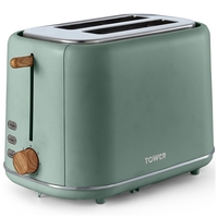 Tower T20027JDE Scandi 2 Slice Metal Toaster Jade Green