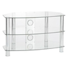 TTAP C303C 12003C Vantage Curve 1200mm TV Stand in Chrome Clear Glass