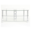 TTAP C303C 800 3C Vantage Curve 800mm TV Stand in Chrome Clear Glass