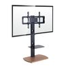 TTAP FS1 OAK Pedestal Floor Stand with Shelf in Light Oak