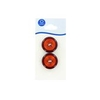 Coats Crafts Large Acrylic Red On Black 4 Hole Button x 2