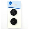 Coats Crafts Large Acrylic Round Black Decor Eyelet Button x 2
