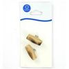 Coats Crafts Large Brown And Cream Wooden Barrel Eyelet Button x 2