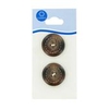 Coats Crafts Large Brown Stitch 4 Hole Button x 2