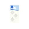 Coats Crafts Large Clear Swirl Round 2 Hole Button x 3