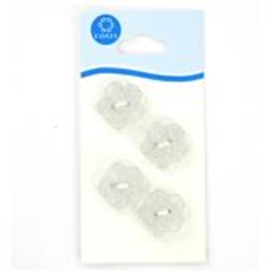 Coats Crafts Large Glitter Flower 2 Hole Button x 4