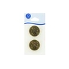 Coats Crafts Large Gold Coat Of Arms Eyelet Button x 2