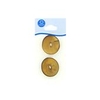Coats Crafts Large Oval Natural Wooden 2 Hole Button x 2