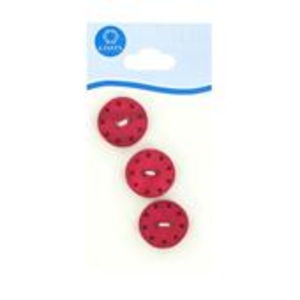 Coats Crafts Large Red Star 2 Hole Button x 3