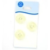 Coats Crafts Large Round Edged Cream 2 Hole Button x 3
