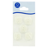 Coats Crafts Large Round Pearly Magnolia Eye Cut 2 Hole Button x 5