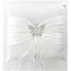 Elegant Butterfly Ring Cushion White
