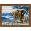 Elephants in Savannah Cross Stitch Kit