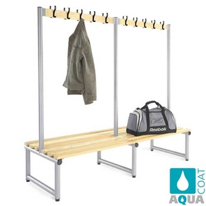 Aquacoat Double Sided Hook Bench Type D Light Ash Slats 2000mm